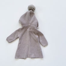 Load image into Gallery viewer, Chateau de Sable Cotton Knit Hooded Cardigan Grey (0-3m)
