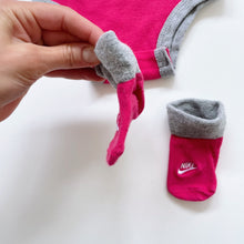 Load image into Gallery viewer, Pink Nike Bodysuit + Socks Bundle (6-12m)
