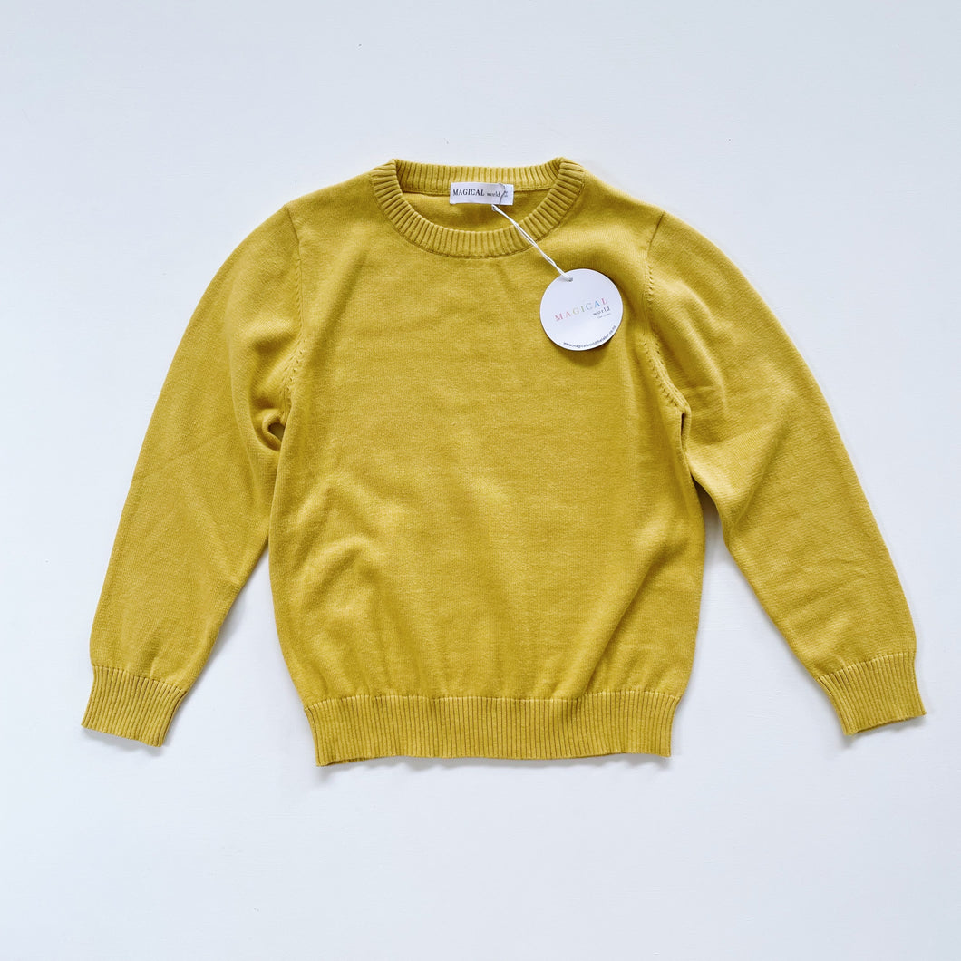 Magical World Yellow Light Weight Knit Jumper NEW (5-6y)