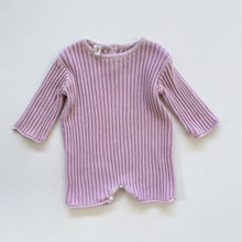 Load image into Gallery viewer, Illoura The Label Organic Knit L/S Romper Lilac Wash (6-12m)
