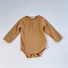 Load image into Gallery viewer, Aster &amp; Oak Organic Rib Bodysuit Mustard (6-12m)
