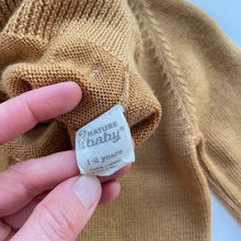 Load image into Gallery viewer, Nature Baby Merino Knit Cardigan + Beanie Mustard (2y)
