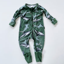 Load image into Gallery viewer, Bonds Wondersuit Green Sharks (3-6m)
