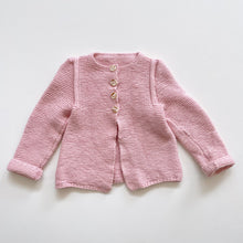 Load image into Gallery viewer, Handmade Wool Cardigan Pink (2y)
