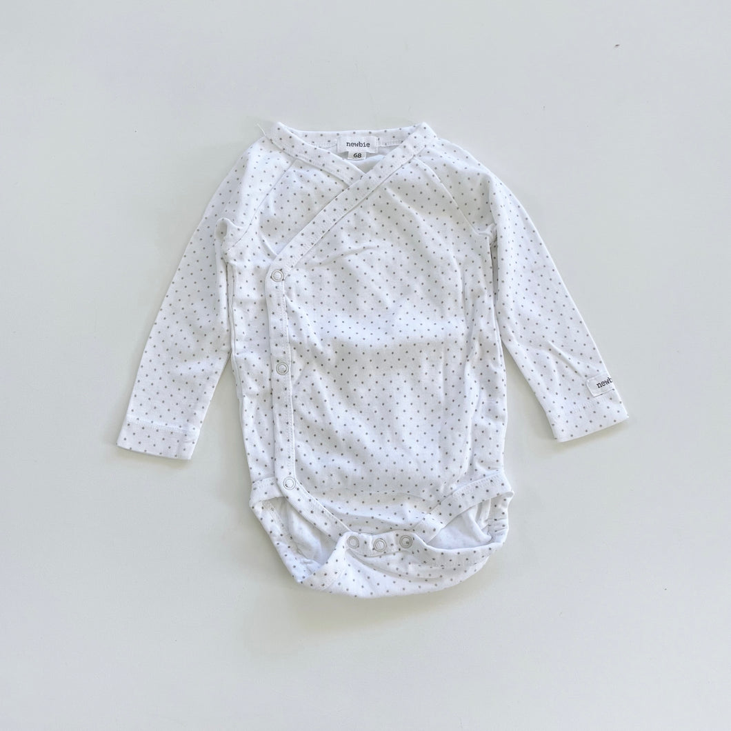 Newbie Organic L/S Bodysuit Stars (3-6m)