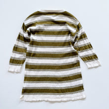 Load image into Gallery viewer, Grown Organic Cotton Lightweight Knit Dress Green Stripes (5y)
