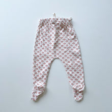 Load image into Gallery viewer, Nature Baby Organic Footed Pants Red Shells (0-3m)

