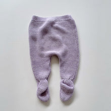 Load image into Gallery viewer, Seed Knit Footed Pants Lilac Marle (0-3m)

