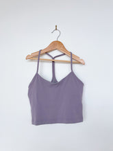Load image into Gallery viewer, Lululemon Lilac Crop Built-in Bra Racer Back  (Tagged Lulu 4 = women XS fits like S)
