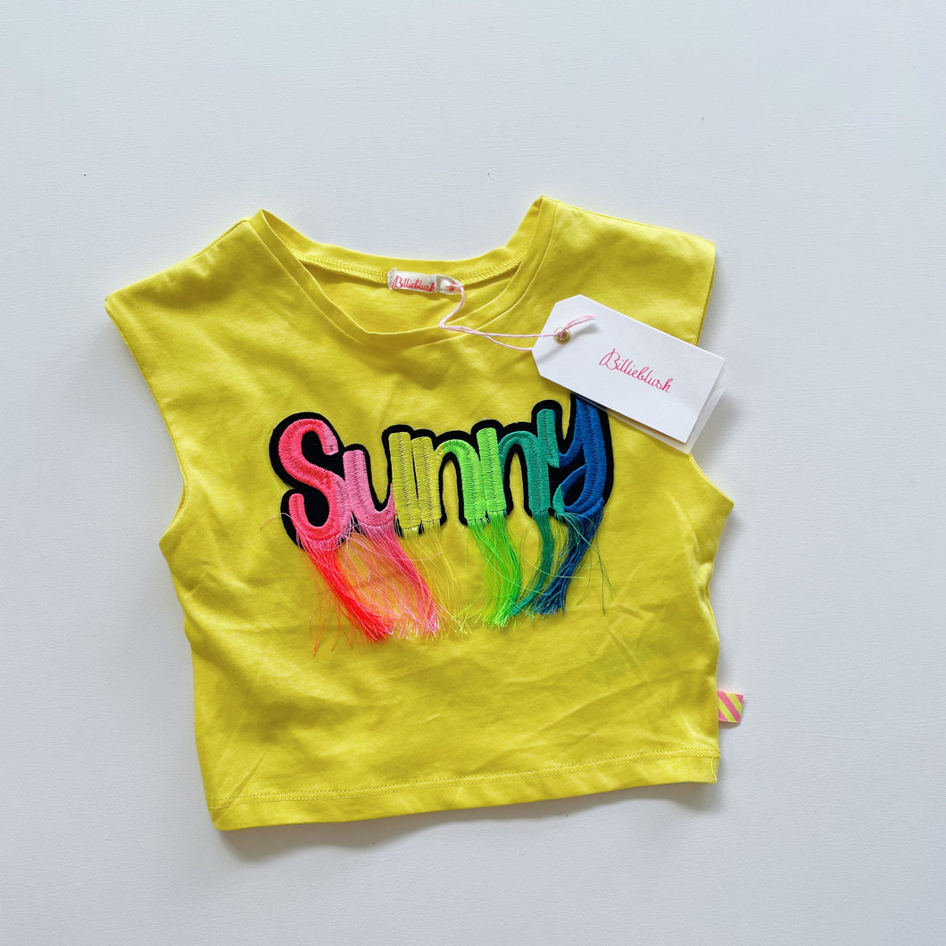 Billieblush Sunny Organic Tee Yellow NEW (2y)