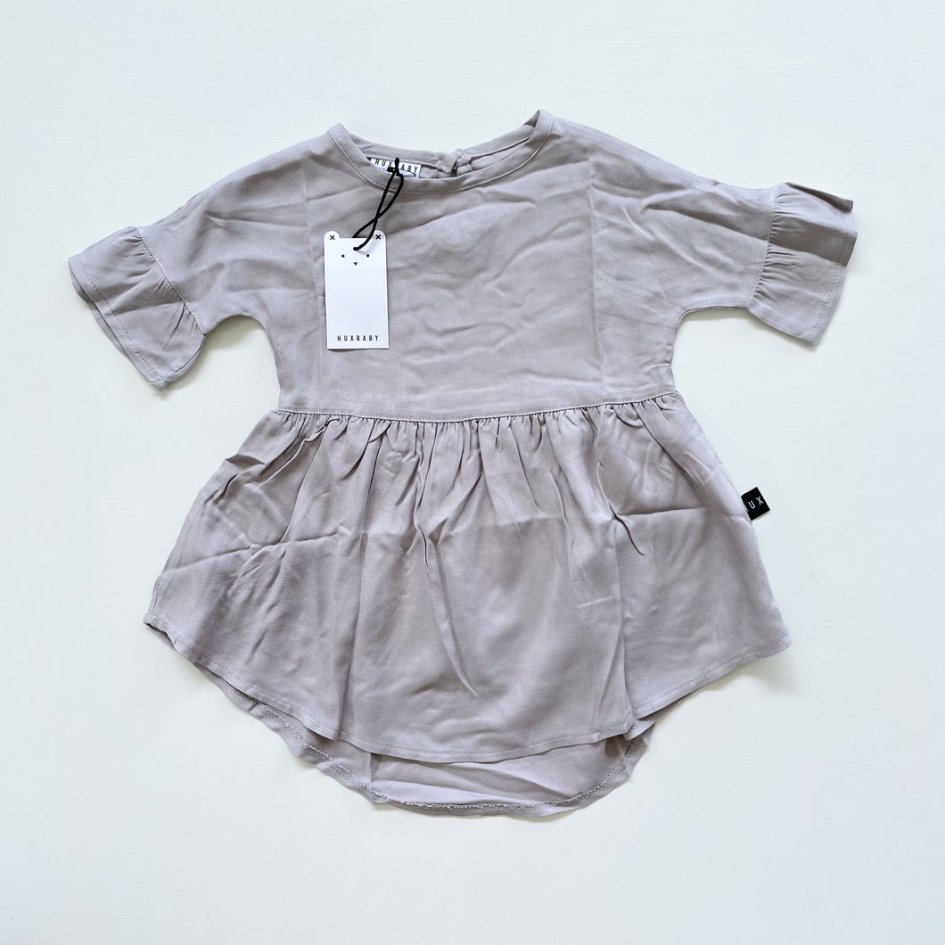 HUXBABY Woven Dress Grey NEW (1y)