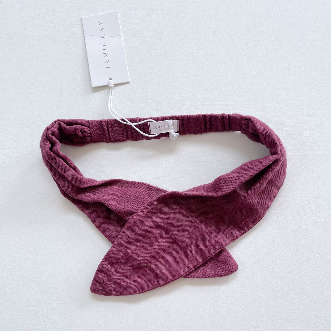 Jamie Kay Organic Muslin Headband Berry NEW (0-4y)