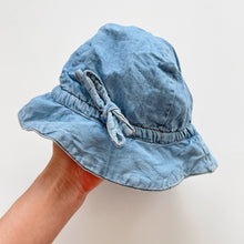 Load image into Gallery viewer, Nature Baby Sun Hat Blue Denim *small flaw (Large)
