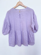 Load image into Gallery viewer, Angel Maternity Linen Top Lilac (M)
