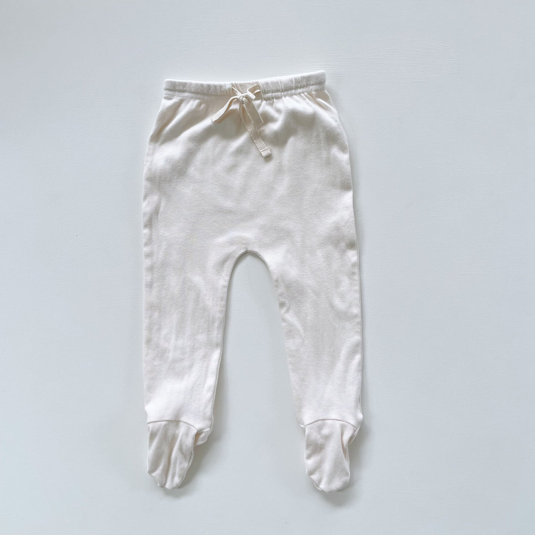 Nature Baby Organic Cotton Footed Pants Cream (6-12m)