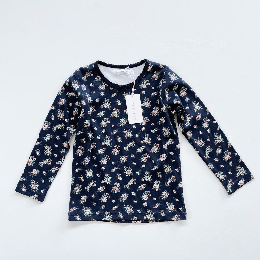 Jamie Kay Organic Sapphire Floral L/S Top NEW (4y)