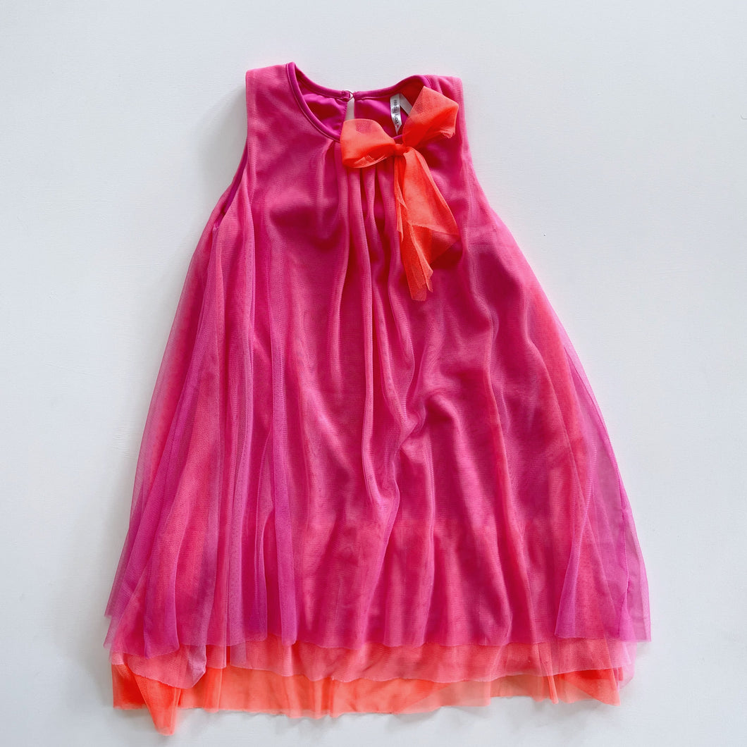 Party Princess Tulle Dress Orange/Pink (7y)