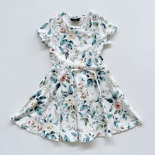 Load image into Gallery viewer, Rock Your Kid Blue/Cream Floral Twirl Dress NWOT (4-5y)
