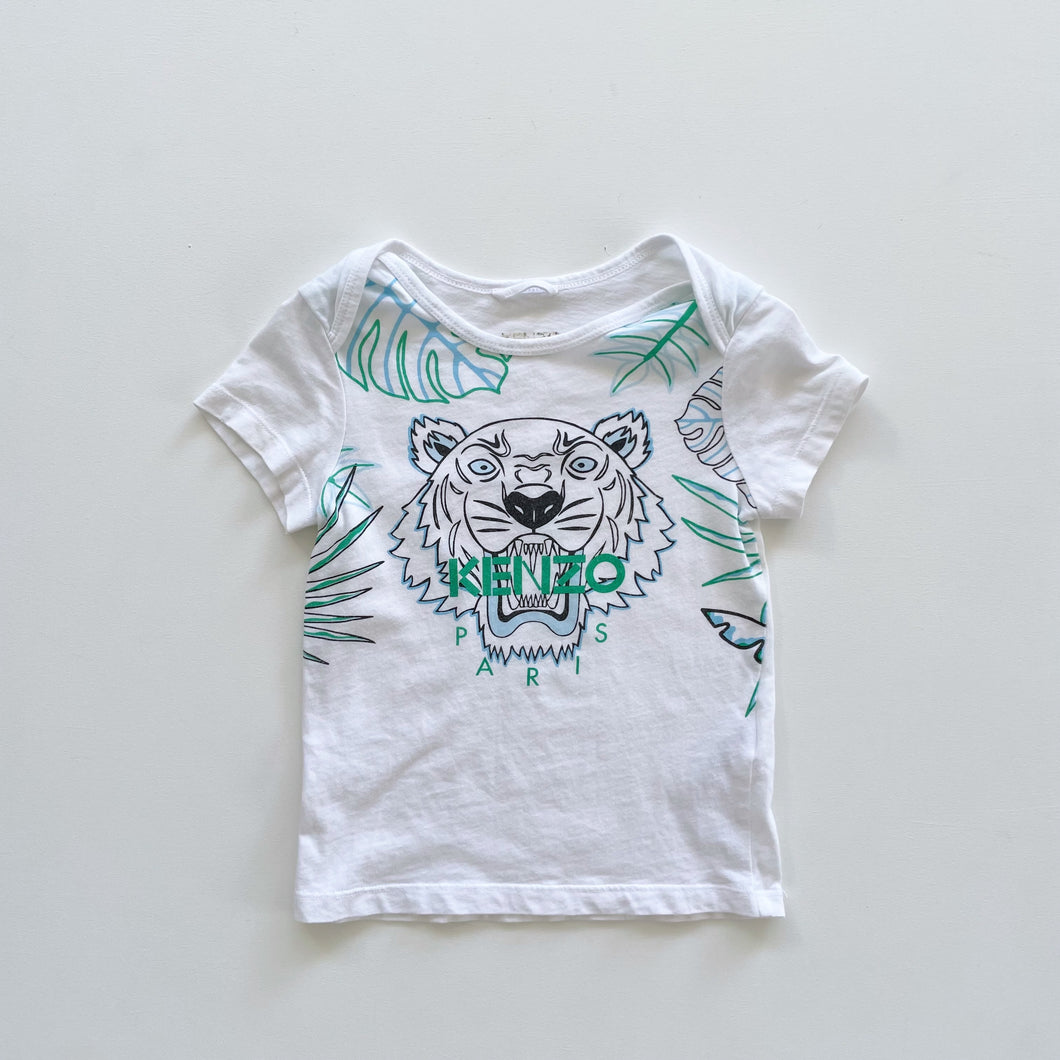KENZO T-Shirt White Logo/ Leaves (1y)