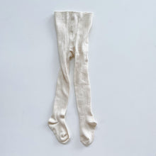 Load image into Gallery viewer, Jamie Kay Ribbed Tights Cream NWOT (2-4y)
