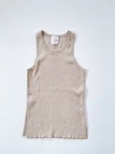 Load image into Gallery viewer, Lullaby Club Linen Blend Rib Tank Sand (XS)
