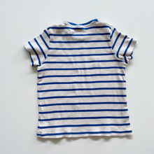 Load image into Gallery viewer, Petit Bateau Stripe Rib Crop Tee (7-8y)
