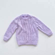 Load image into Gallery viewer, Handmade Lambswool Jersey Lilac (3-6m)
