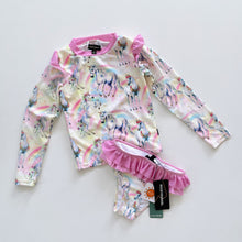 Load image into Gallery viewer, Rock Your Kid Magical Unicorns LS Rashie Set Lined NEW (7y)
