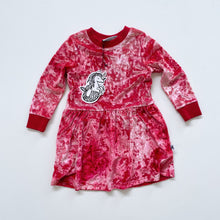 Load image into Gallery viewer, Minti Velvet Sweater Dress Red Tie Dye NEW (3y)
