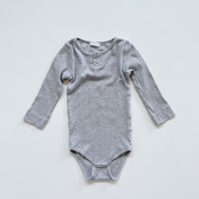 Load image into Gallery viewer, Jamie Kay Organic Cotton Ribbed Bodysuit Light Grey (2y)
