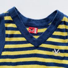 Load image into Gallery viewer, Merino Vest Yellow/ Navy Stripes (7-8y)
