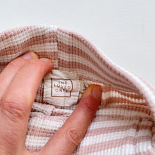 Load image into Gallery viewer, The Loved Ones Pink Stripe Shorts Waffle Fabric (3-6m)

