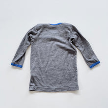 Load image into Gallery viewer, Little Zee Merino L/S Top Grey/ Blue Trim (6-12m)
