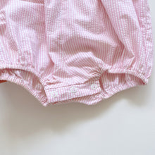 Load image into Gallery viewer, Vintage ABC Romper Pink Stripes (3-6m)

