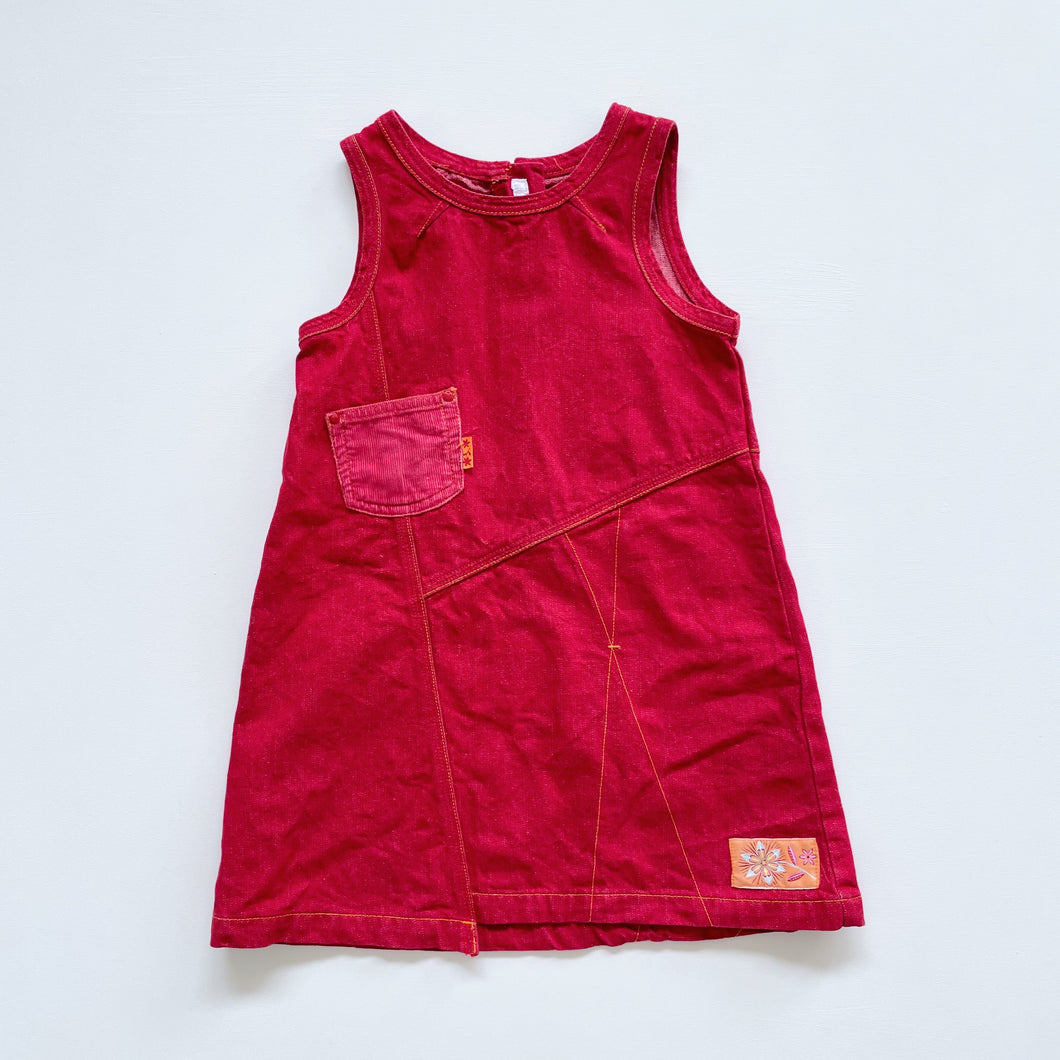Vintage H&M Red Denim Dress (4-5y)