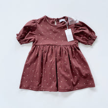 Load image into Gallery viewer, Jamie Kay Organic Dress Berry/Floral S/S NEW (2y)
