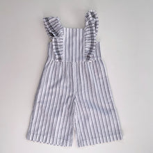 Load image into Gallery viewer, F&amp;F Playsuit Ruffles B/W Stripes (3-4y)
