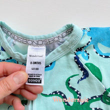 Load image into Gallery viewer, Bonds Wondersuit Blue Octopus S/S (0-3m)
