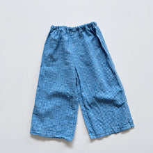 Load image into Gallery viewer, Handmade Blue Gingham Flares (1-2y)
