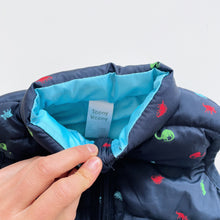 Load image into Gallery viewer, Teeny Weeny Dino Puffer Vest Navy (2y)
