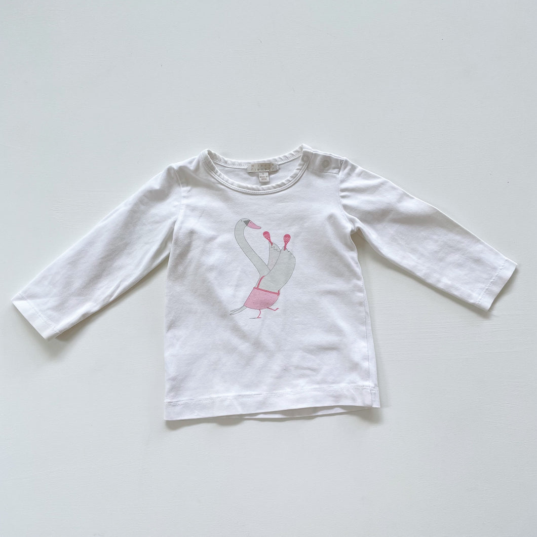Wilson & Frenchy Organic L/S Top Dancing Swan (6-12m)