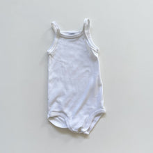Load image into Gallery viewer, Petit Bateau Singlet Bodysuit White Rib *tagged 18m (6-12m)
