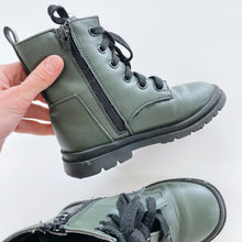 Load image into Gallery viewer, Cotton On Lace Up Combat Boots Green (EU26-27)
