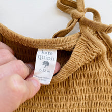 Load image into Gallery viewer, Kate Quinn Bamboo Summer Romper Mustard (6-12m)
