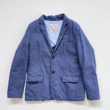 Load image into Gallery viewer, Zara Linen/Cotton Blue Blazer Jacket (9y)

