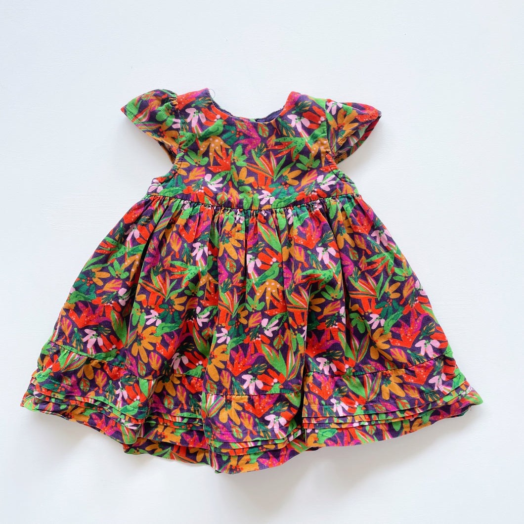 Du Pareil au même Gorgeous Floral Cord Dress (24m)