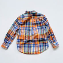 Load image into Gallery viewer, Ralph Lauren Shirt Blue / Orange Check (4y)
