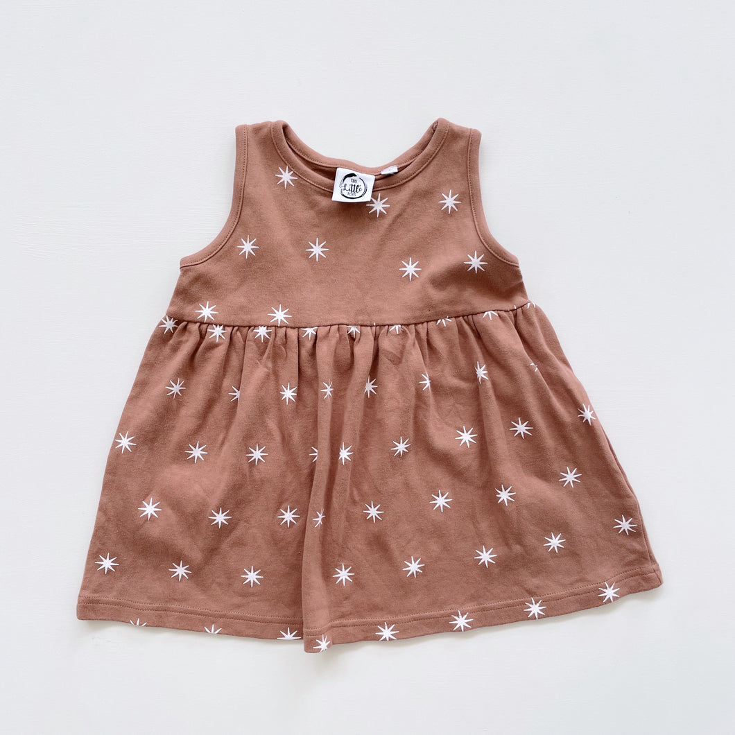 Ten Little Toes Tan Starry Dress (1y)