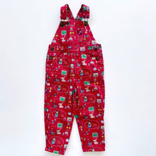 Load image into Gallery viewer, Rare Vintage Jacadi Paris Red Patterned Overalls (3y)
