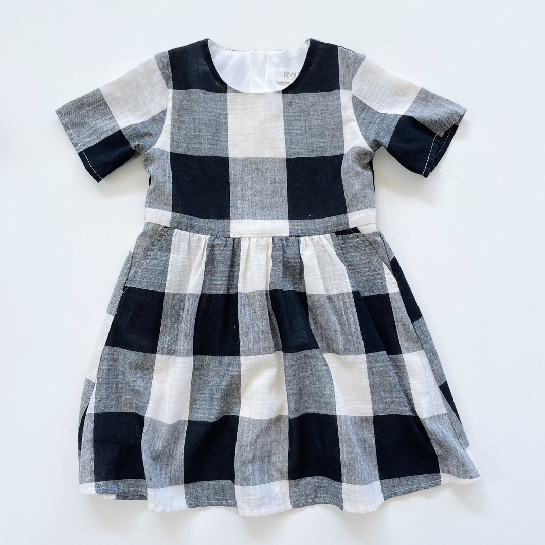 Roolee Kids Black /White Check Dress (3-4y)